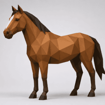 Koń Low Poly