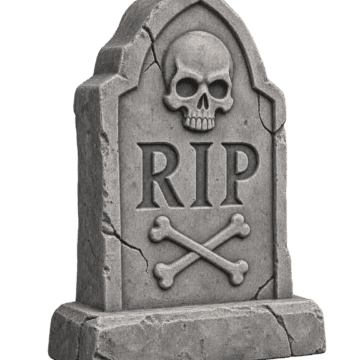 Nagrobek RIP – gładki tył